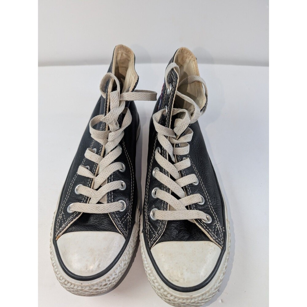 Converse Chuck Taylor All Star Leather High Top Black Men 4 Women 6 - Picture 3 of 13
